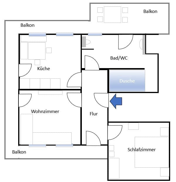 Haus Margaretenhöhe FeWo Gipfelglück Grundriss