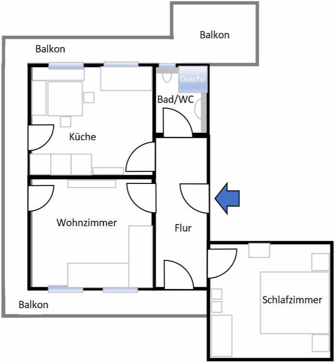 Haus Margaretenhöhe FeWo Gipfelglück Grundriss