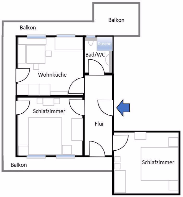 Haus Margaretenhöhe FeWo Gipfelglück Grundriss