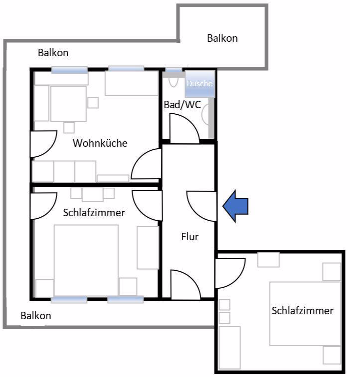 Haus Margaretenhöhe FeWo Gipfelglück Grundriss
